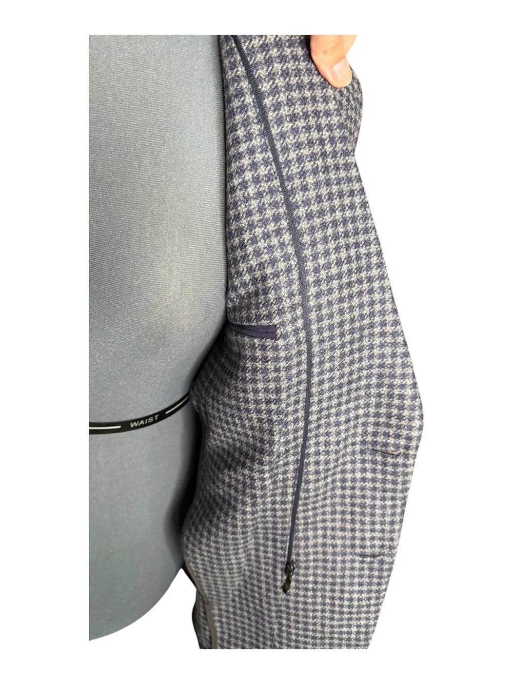 Luigi Bianchi Mantova Blazer Mens 52R  Blue Plaid Cashmere bland